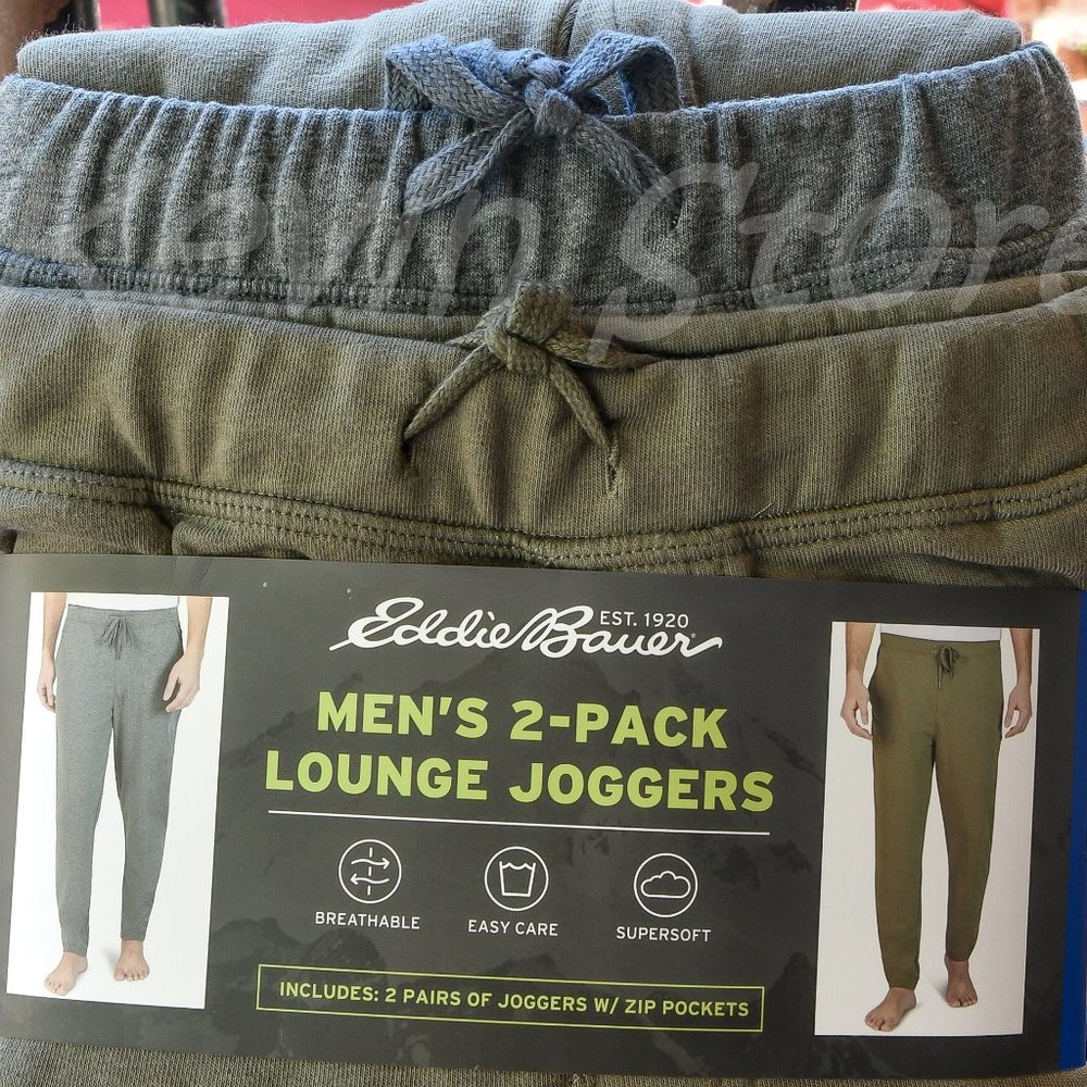 GREEN Eddie Bauer Men’s Jogger, 2-pack